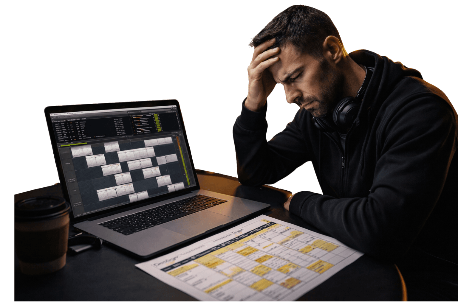 Monitor preparando clase